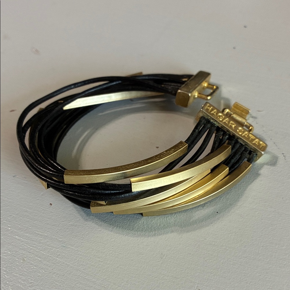 Hagar Satat Gold and Black Bracelet